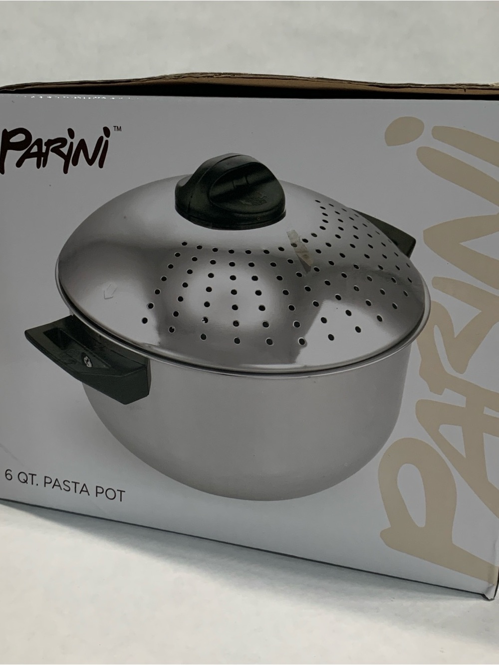 Stainless Steel 6 Qt Pasta Pot with Straining Lid - Silver